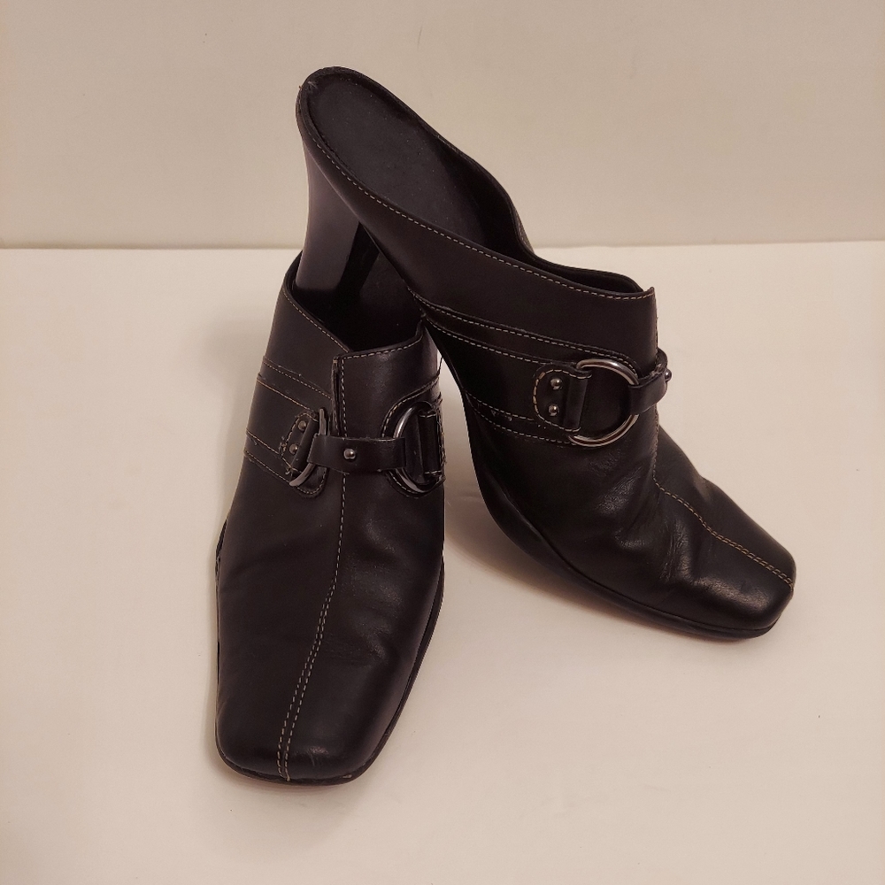 Target black leather shoes.